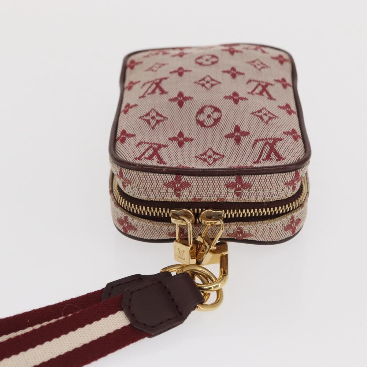 Louis Vuitton Camera Bag Mini Lin, RED, CANVAS, Clutche & pouche