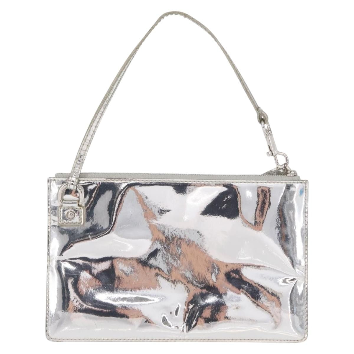 Louis Vuitton Pochette Clutch Monogram Miroir PVC, SILVER, PVC, Clutche & pouche