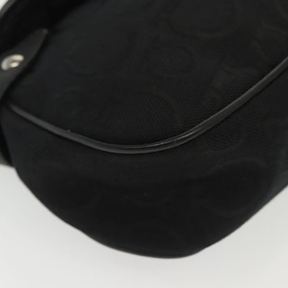 Salvatore Ferragamo Gancini handbag Canvas, BLACK, CANVAS, Handbag