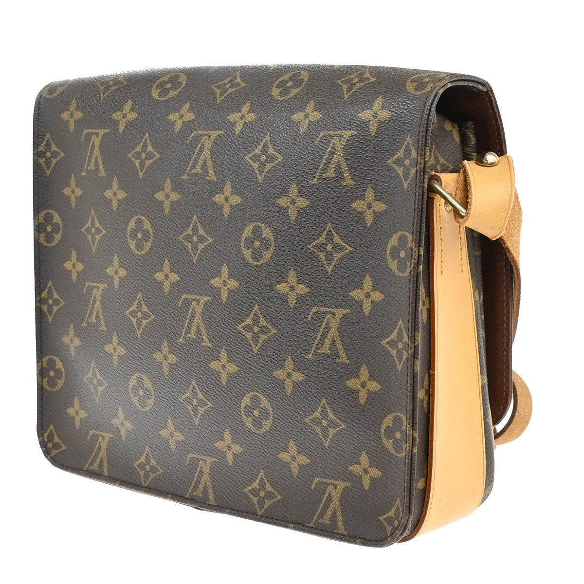 Louis Vuitton Cartouchiere Handbag Monogram Canvas, BROWN, CANVAS, Shoulder bag