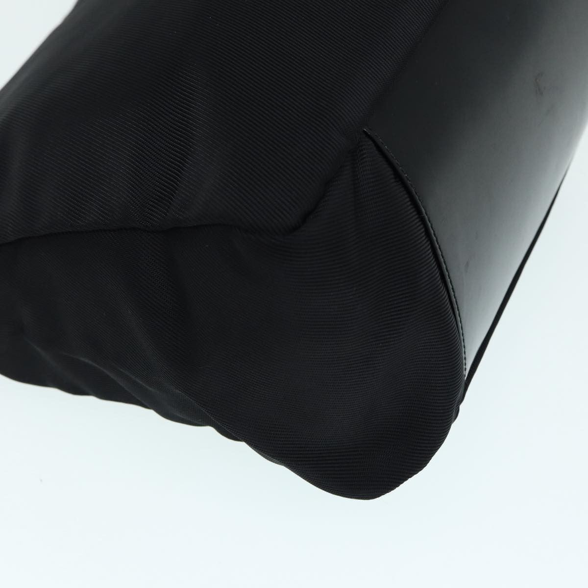 Gucci Vintage Bamboo Handle Bag Nylon, Black, Nylon, Handbag