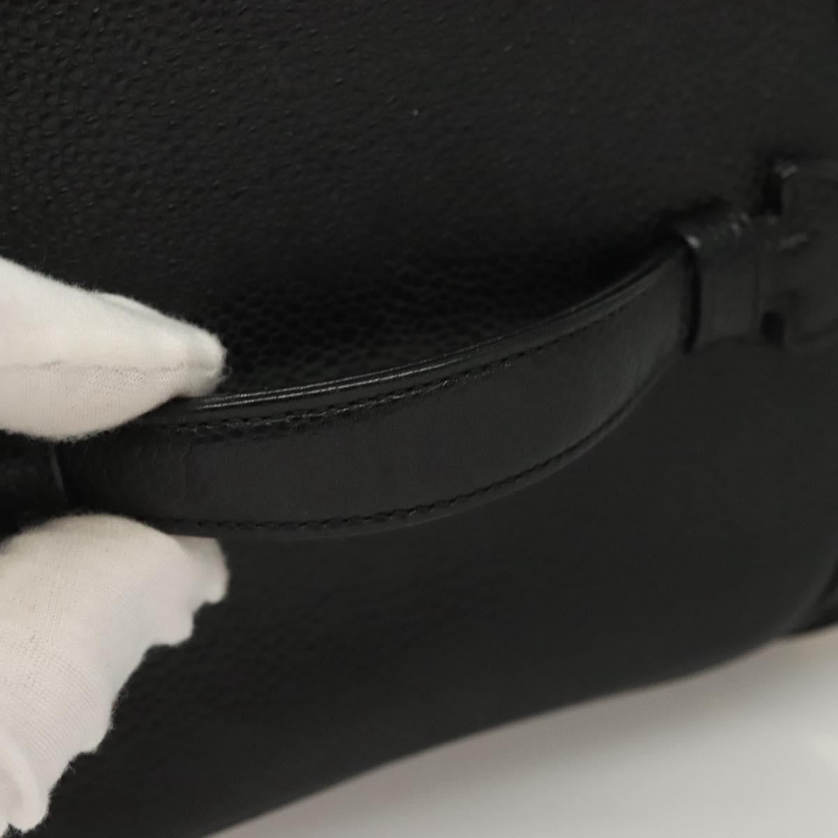 Chanel Vanity pouch Leather, BLACK, LEATHER, Toiletry Case