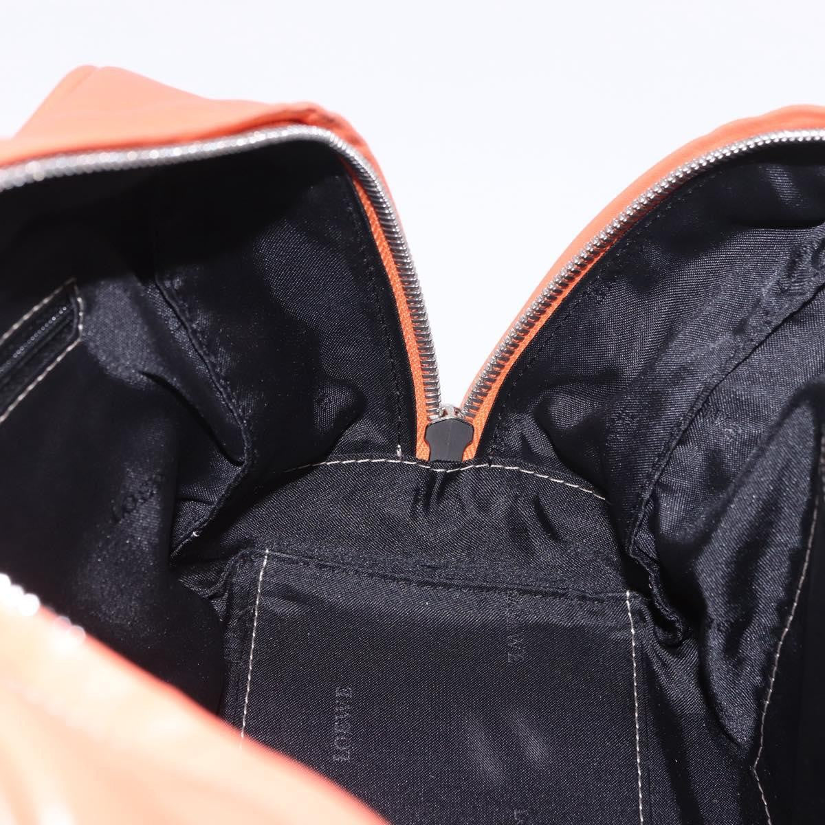 Loewe Anagram handbag Leather, Orange, Leather, Handbag