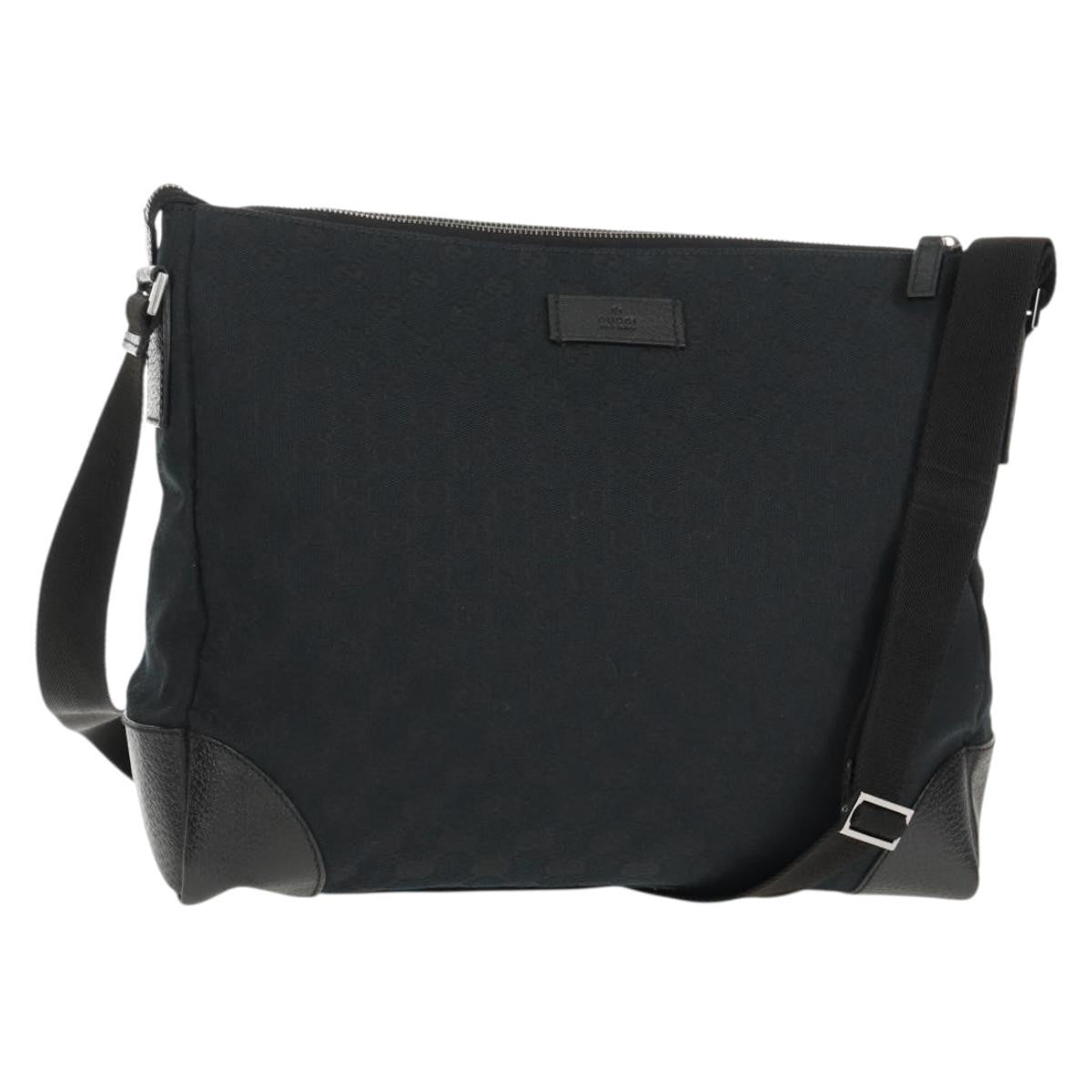 Gucci Original Messenger GG Canvas, BLACK, CANVAS, Shoulder bag