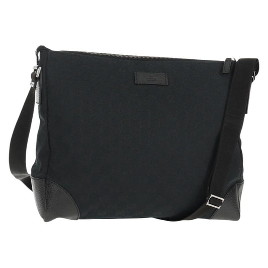 Gucci Original Messenger GG Canvas, BLACK, CANVAS, Shoulder bag