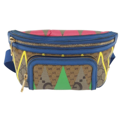 Gucci GG Supreme Belt Bag GG Coated Canvas and Leather, Multicolour, PVC, Crossbody Bag