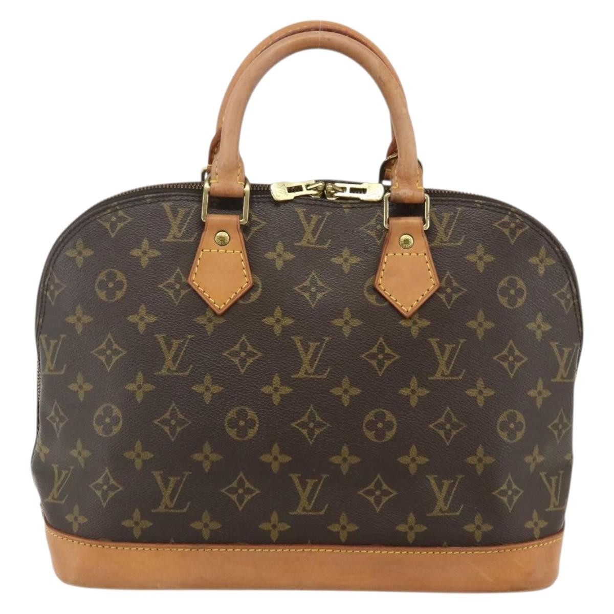 Louis Vuitton Alma Handbag Monogram Canvas, Brown, Canvas, Handbag