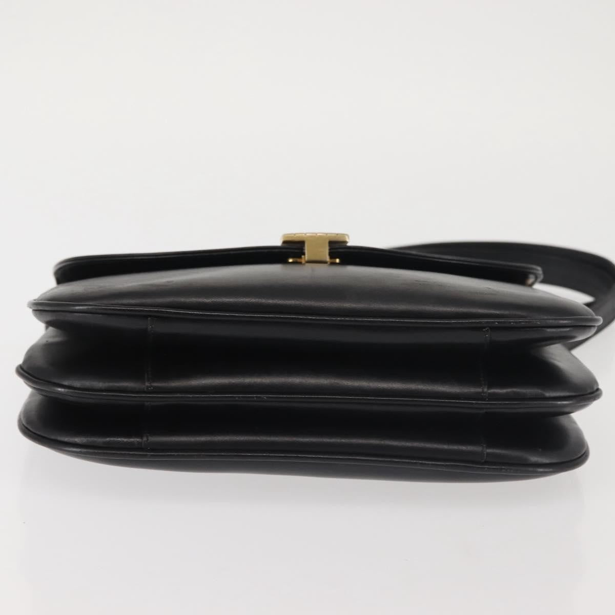 Bally Vintage Shoulder Bag Leather, Black, Leather, Shoulder Bag