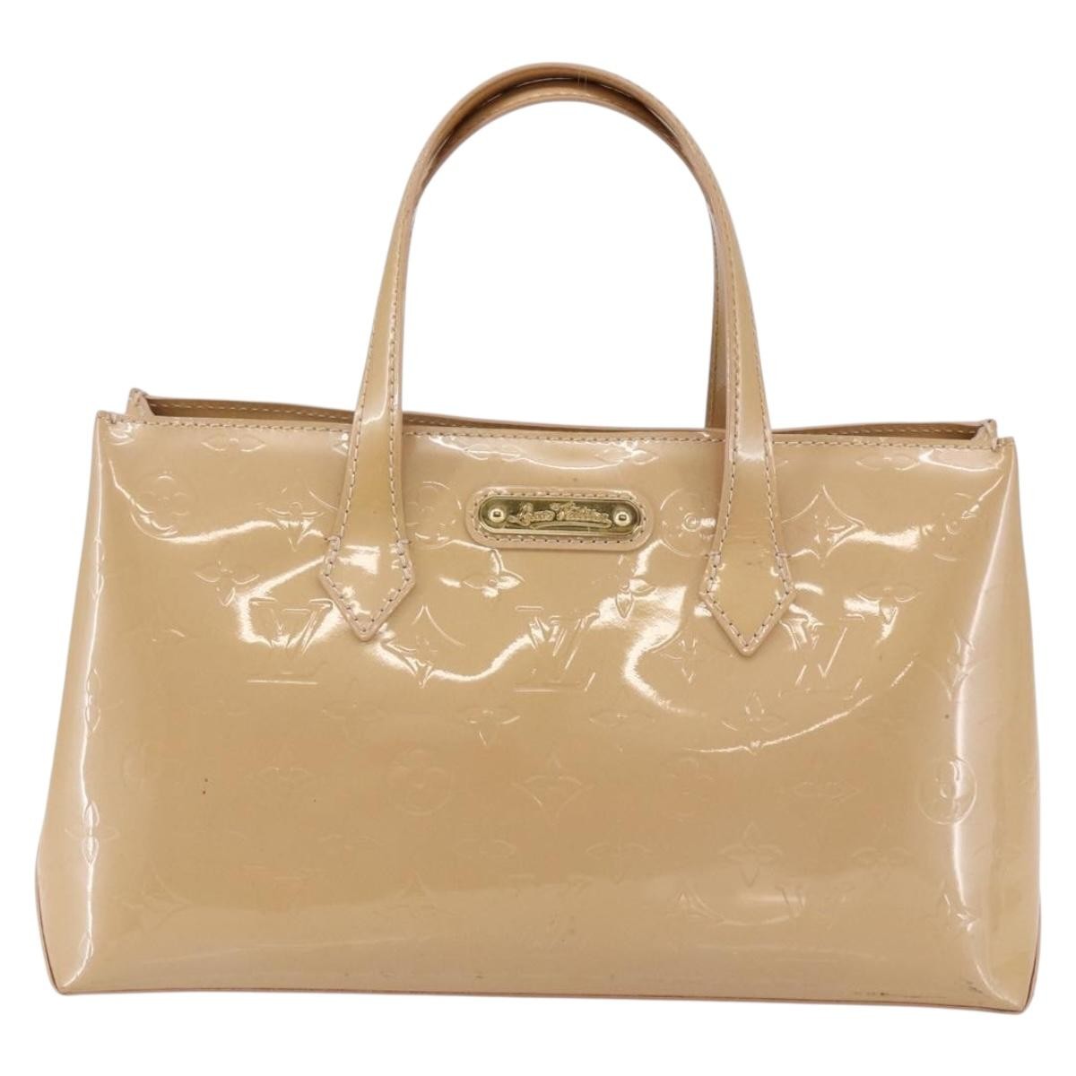 Louis Vuitton Wilshire Handbag Monogram Vernis, BEIGE, PATENT_LEATHER, Handbag