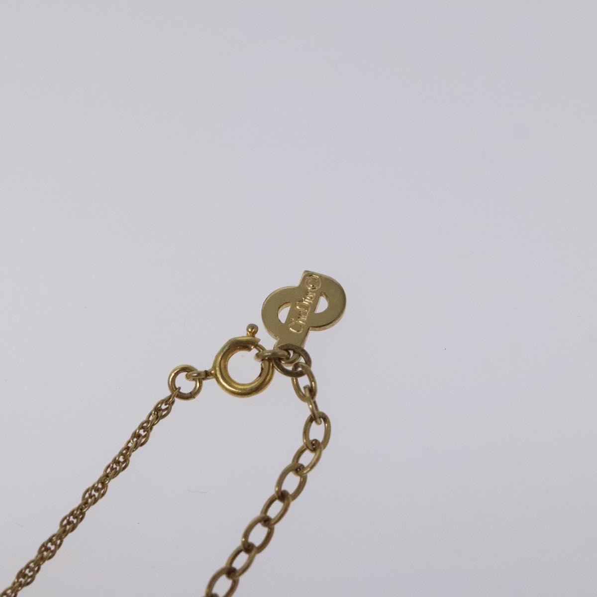 Christian Dior Logo Heart Pendant Necklace Metal, GOLD, METAL, Necklace