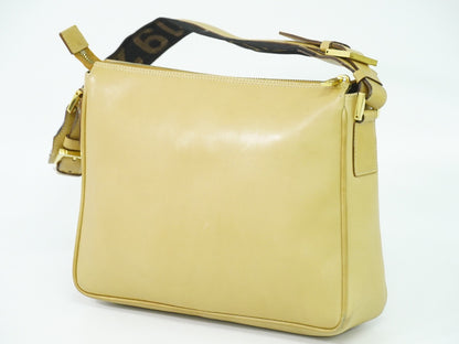 Fendi Baguette Bag Leather, BEIGE, LEATHER, Handbag