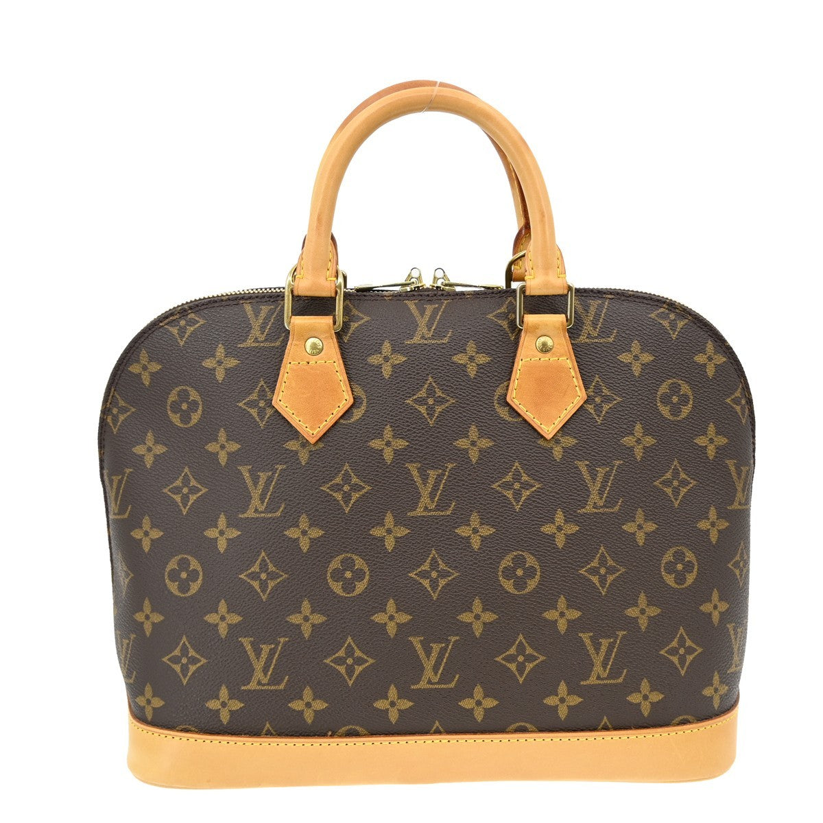 Louis Vuitton Alma Handbag Monogram Canvas, BROWN, CANVAS, Handbag