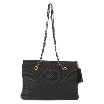 Bally Vintage Shoulder Bag Leather, Black, Leather, Shoulder Bag