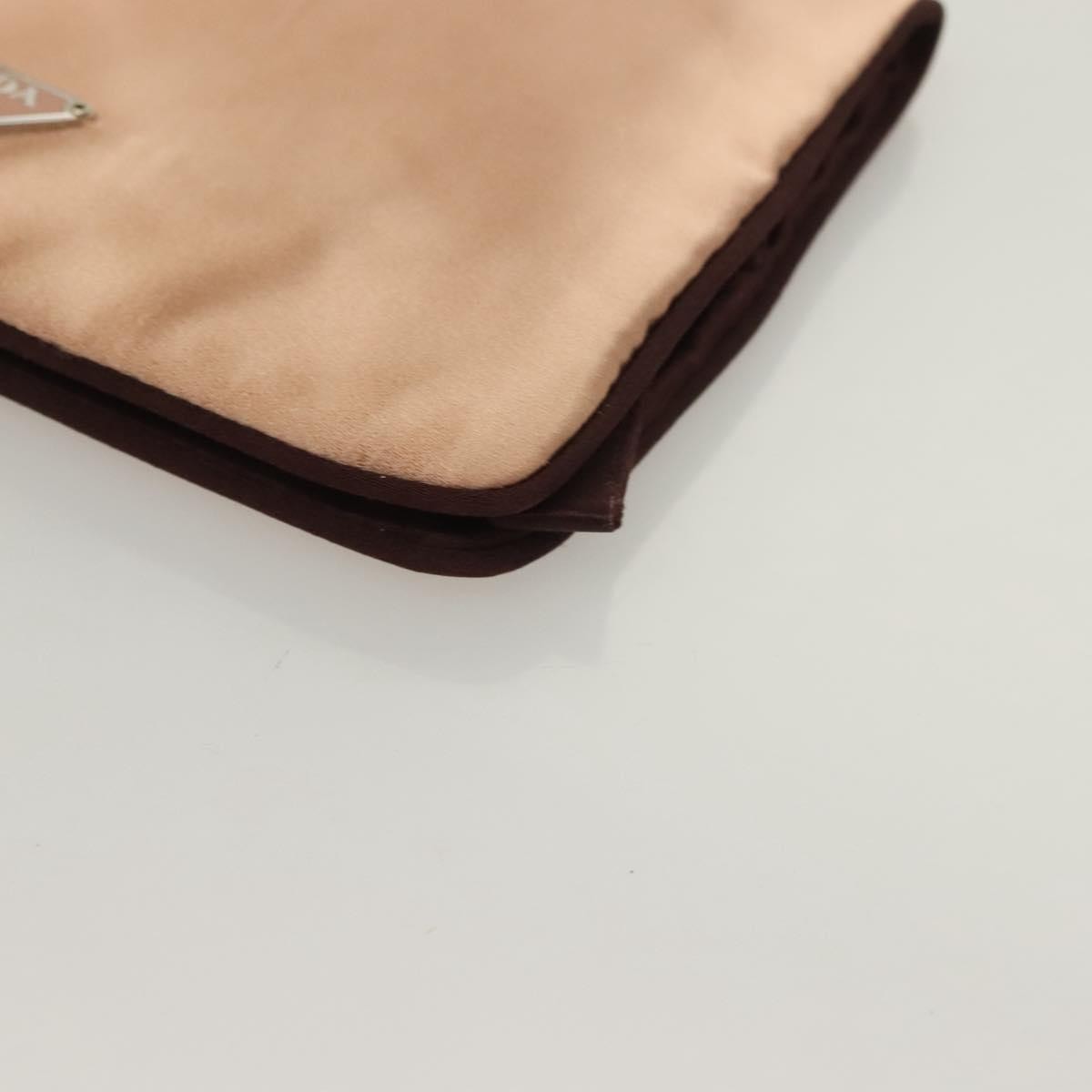 Prada Vintage Pouch Satin, BEIGE, SATIN, Clutche & pouche