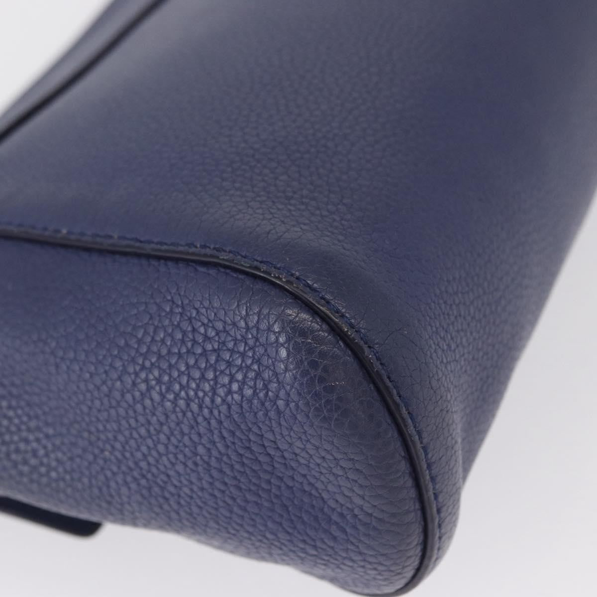 Salvatore Ferragamo Abbey Shoulder Bag Leather, NAVY, LEATHER, Shoulder bag