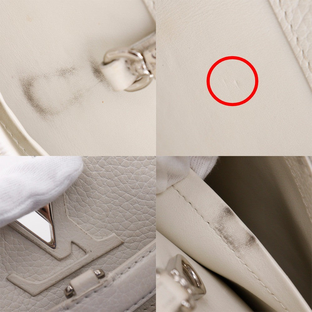 Louis Vuitton Capucines Bag Leather, BLUE, LEATHER, Handbag