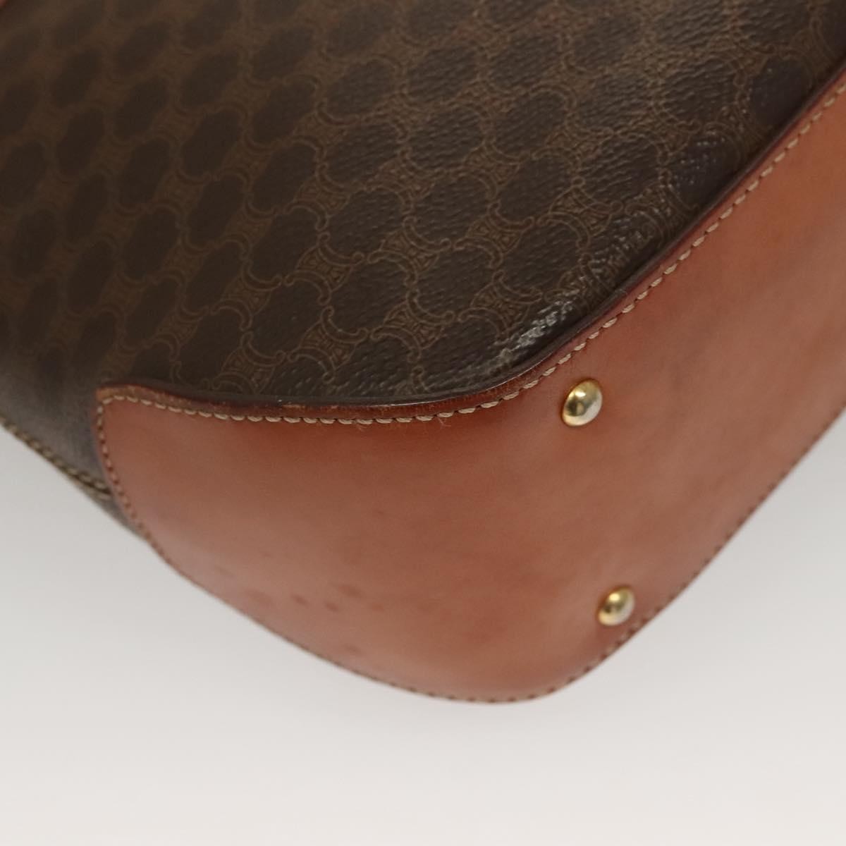 Celine Triomphe vintage handbag Macadam canvas, BROWN, CANVAS, Handbag