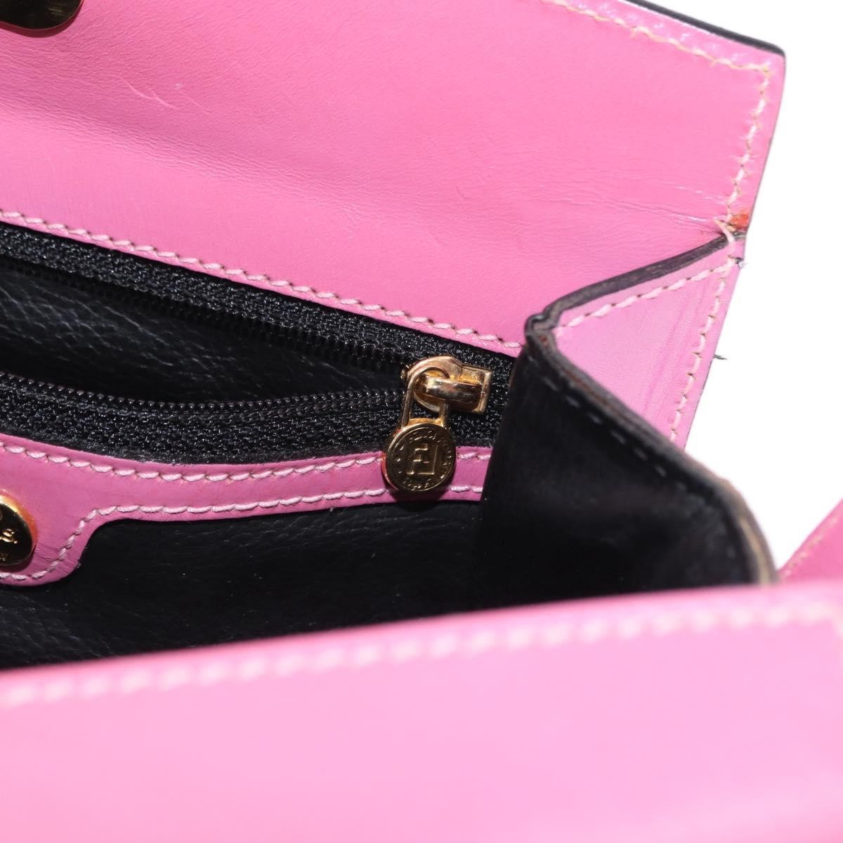 Fendi Vintage Top Handle Bag Leather, PINK, LEATHER, Handbag