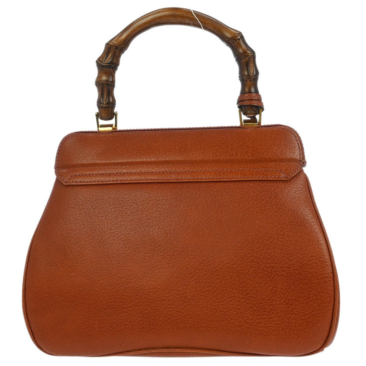 Gucci Lady Lock Bamboo Top Handle Bag Leather, BROWN, LEATHER, Handbag