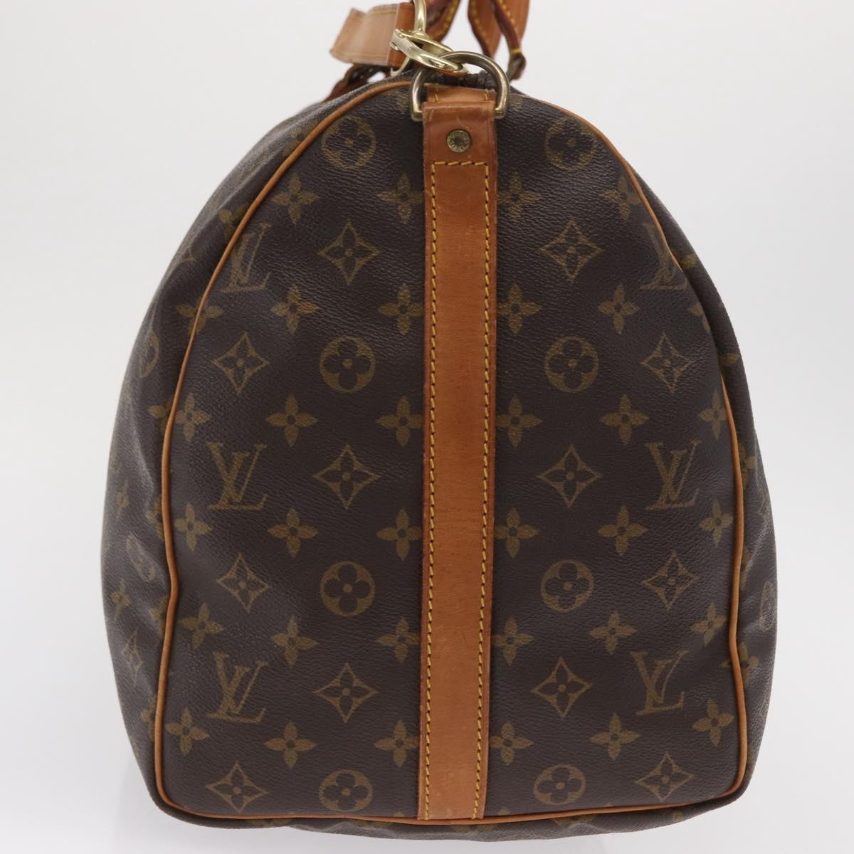 Louis Vuitton Keepall Bandouliere Bag Monogram Canvas, BROWN, CANVAS, Travel bag