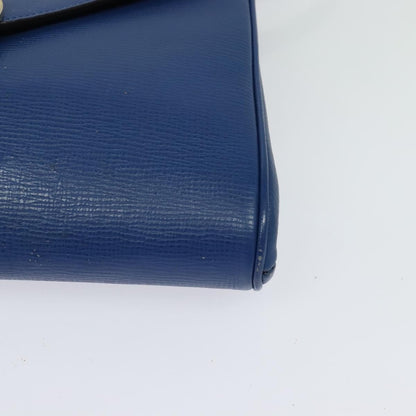 Celine Vintage Circle Logo Crossbody Bag Leather, BLUE, LEATHER, Crossbody bag