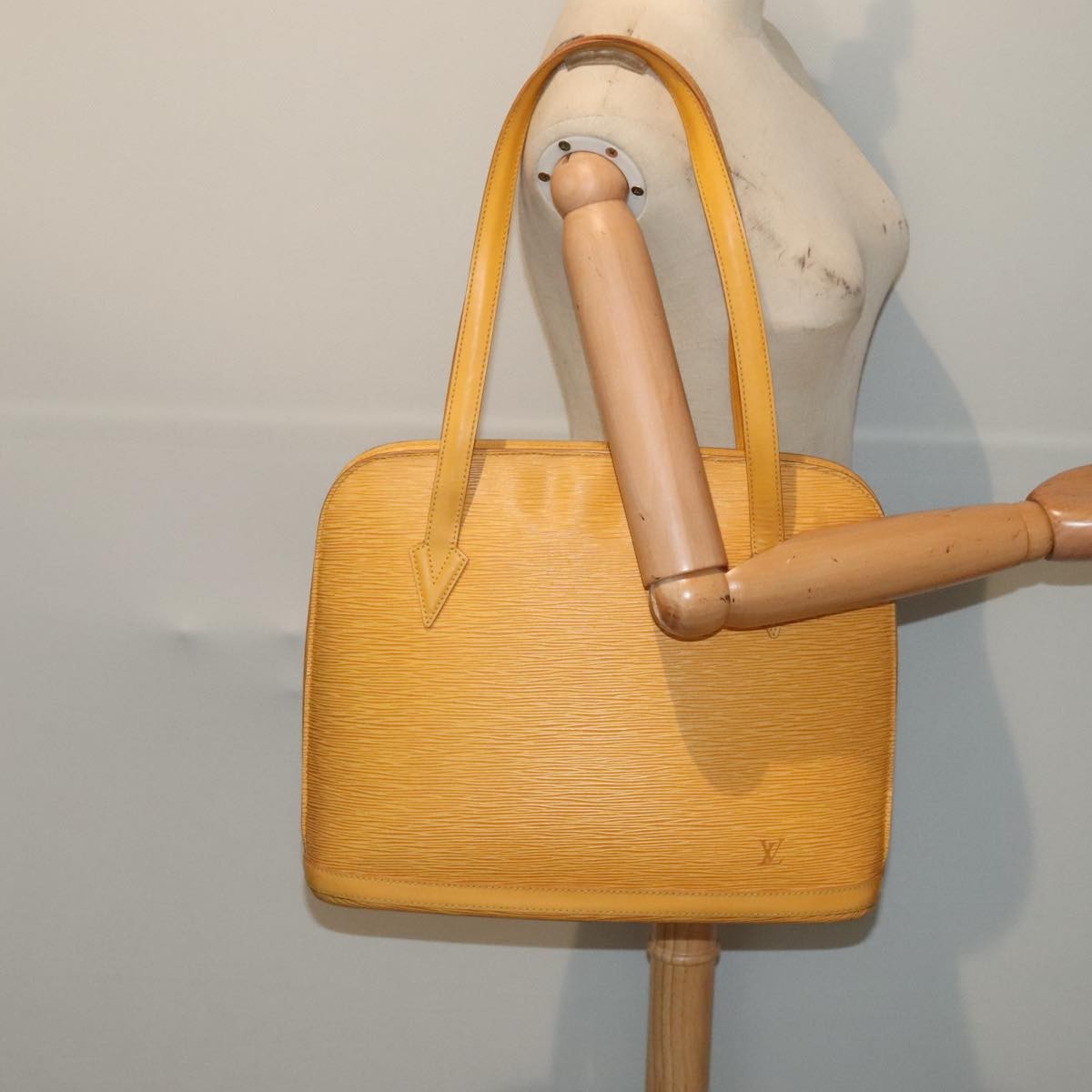 Louis Vuitton Lussac Handbag Epi Leather, YELLOW, LEATHER, Handbag