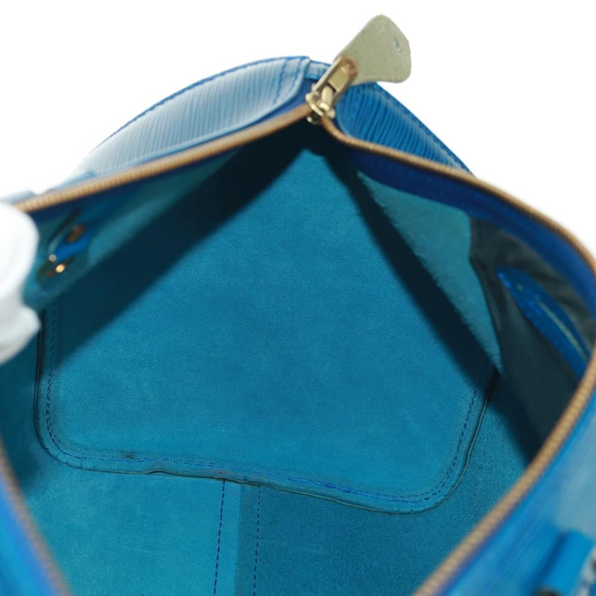 Louis Vuitton Speedy Handbag Epi Leather, BLUE, LEATHER, Handbag