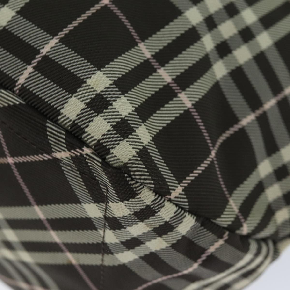 Burberry Nova Check Blue Label Nylon, Brown, Nylon, Tote Bag