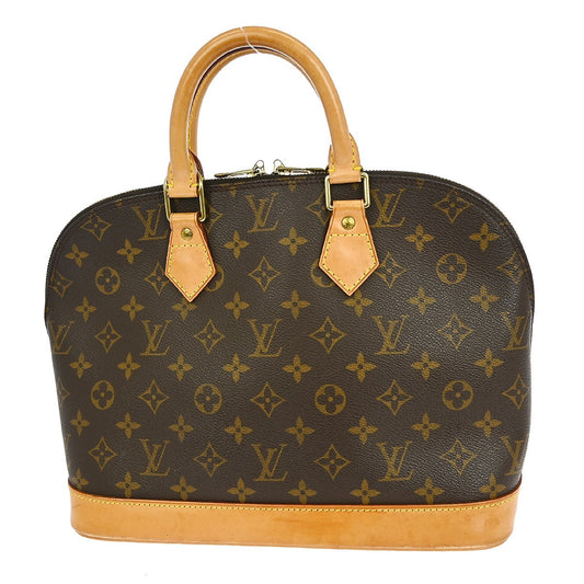 Louis Vuitton Alma Handbag Monogram Canvas, BROWN, CANVAS, Handbag