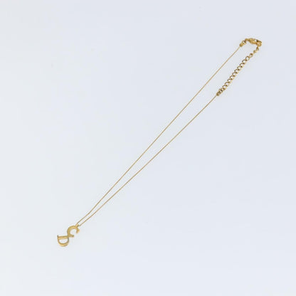 Christian Dior CD Pendant Necklace Metal, GOLD, METAL, Necklace