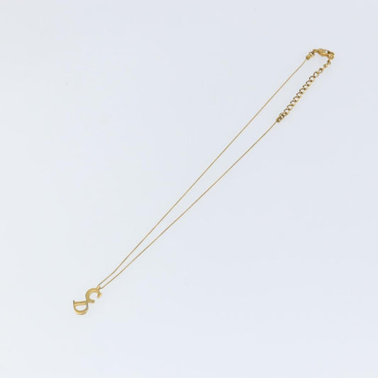 Christian Dior CD Pendant Necklace Metal, GOLD, METAL, Necklace