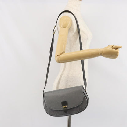 Christian Dior CD Shoulder bag Leather, GRAY, LEATHER, Shoulder bag