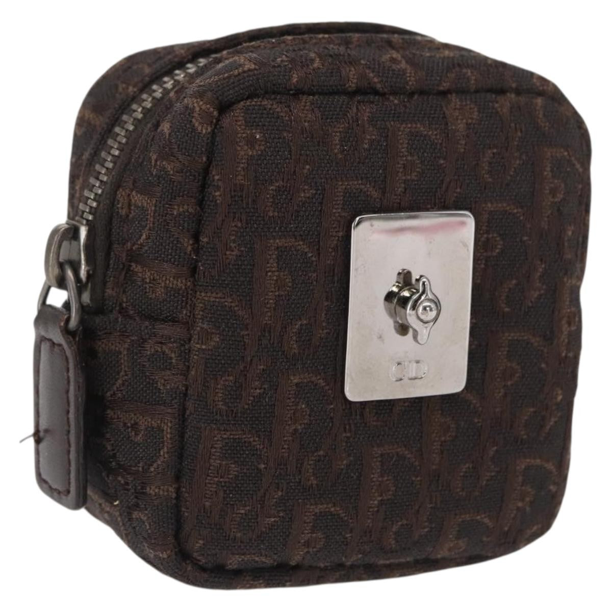 Christian Dior Vintage Trotter Pouch Canvas, BROWN, CANVAS, Clutche & pouche