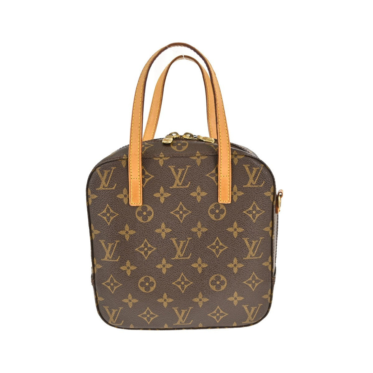 Louis Vuitton Spontini Handbag Monogram Canvas, BROWN, CANVAS, Handbag
