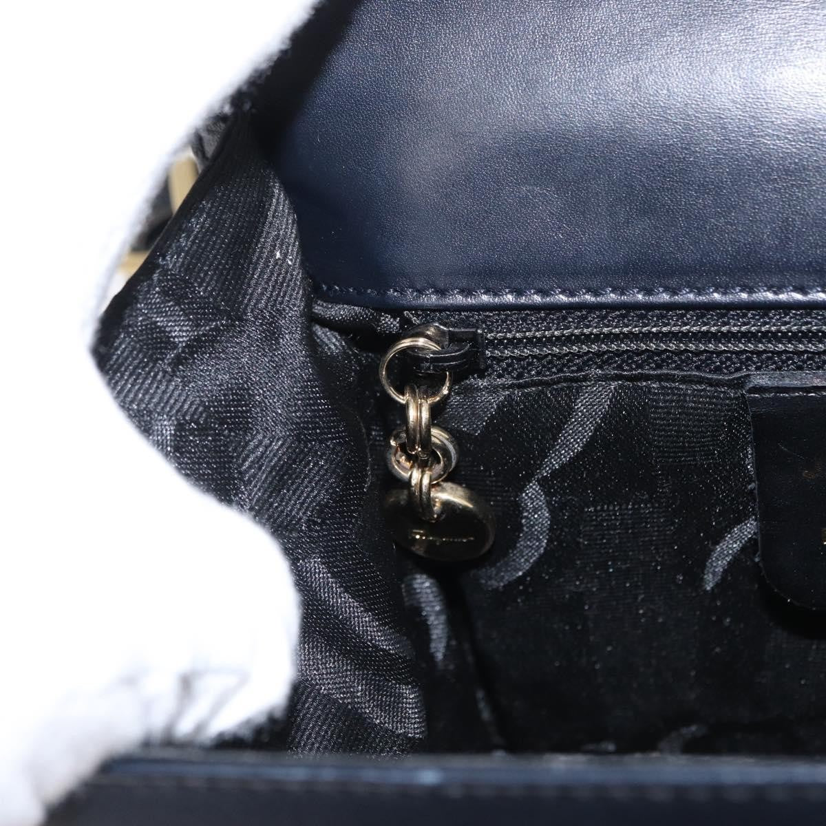Salvatore Ferragamo Gancini Shoulder Bag Leather, NAVY, LEATHER, Shoulder bag