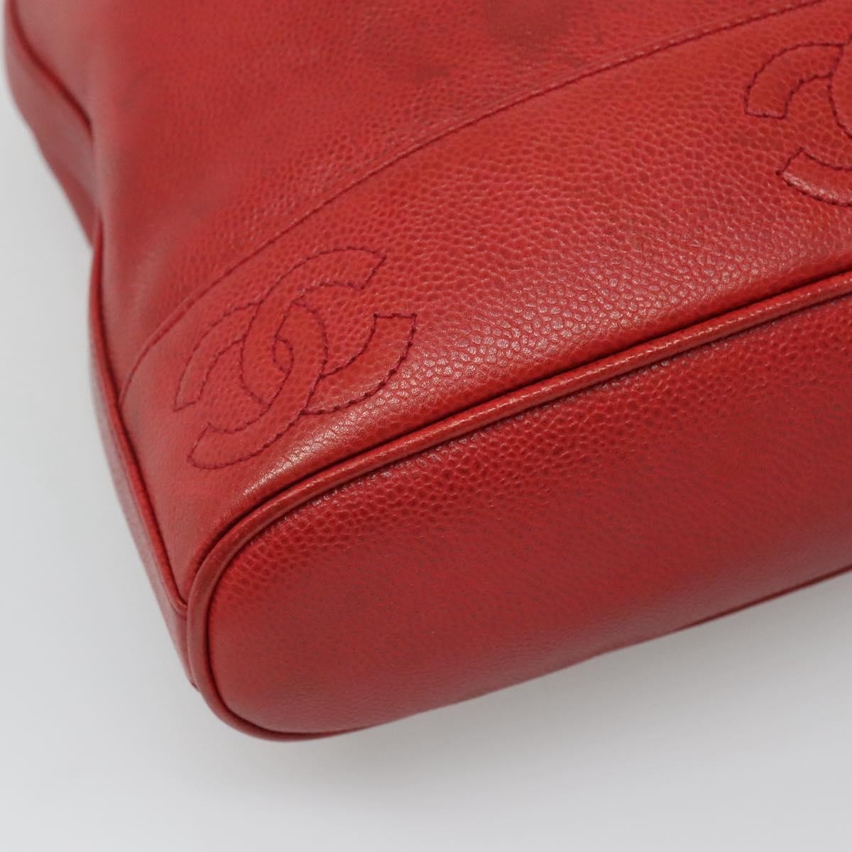 Chanel Vintage Backpack Caviar, RED, LEATHER, Backpack