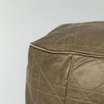 Christian Dior Drawstring Bucket Bag Cannage Quilt Leather, BROWN, LEATHER, Shoulder bag