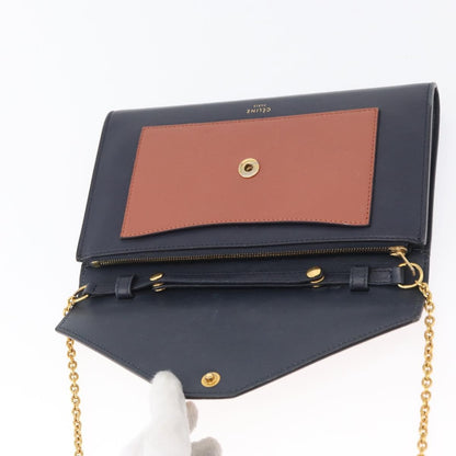 Celine Pocket Envelope Wallet on Chain Leather, MULTICOLOUR, LEATHER, Clutche & pouche