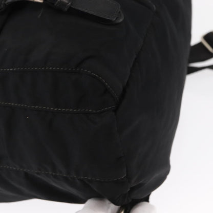 Prada Double Front Pocket Backpack Tessuto, BLACK, NYLON, Backpack