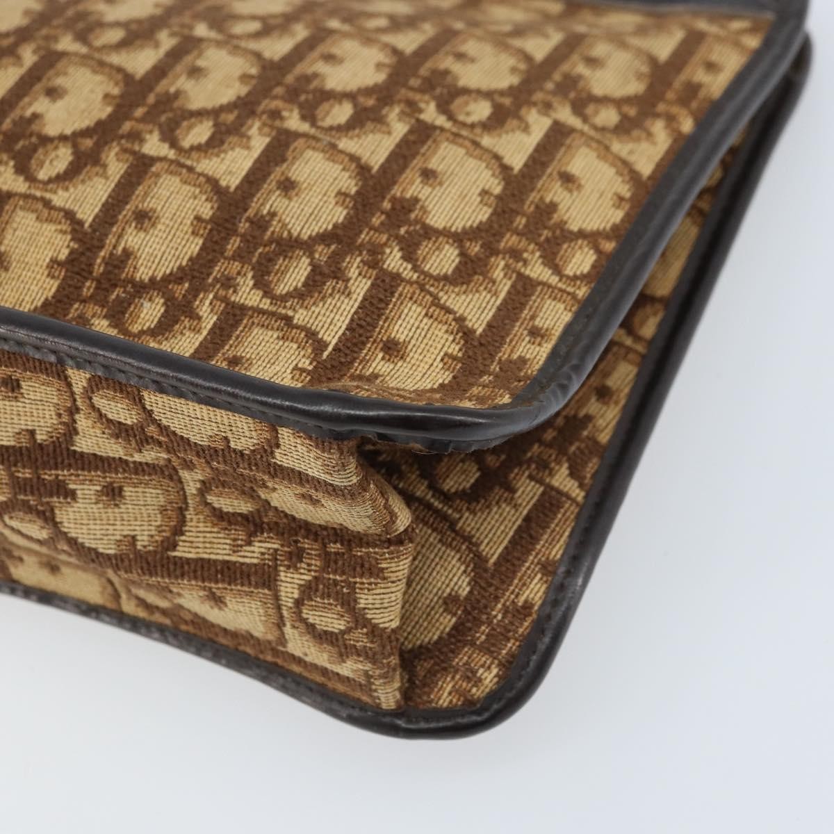 Christian Dior Vintage Trotter Pouch Canvas, BROWN, CANVAS, Clutche & pouche