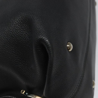 Salvatore Ferragamo Soft Sofia Tote Leather, BLACK, LEATHER, Handbag