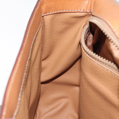 Celine Vintage Convertible Macadam Turnlock Shoulder Bag Canvas and Leather, BROWN, CANVAS, Shoulder bag