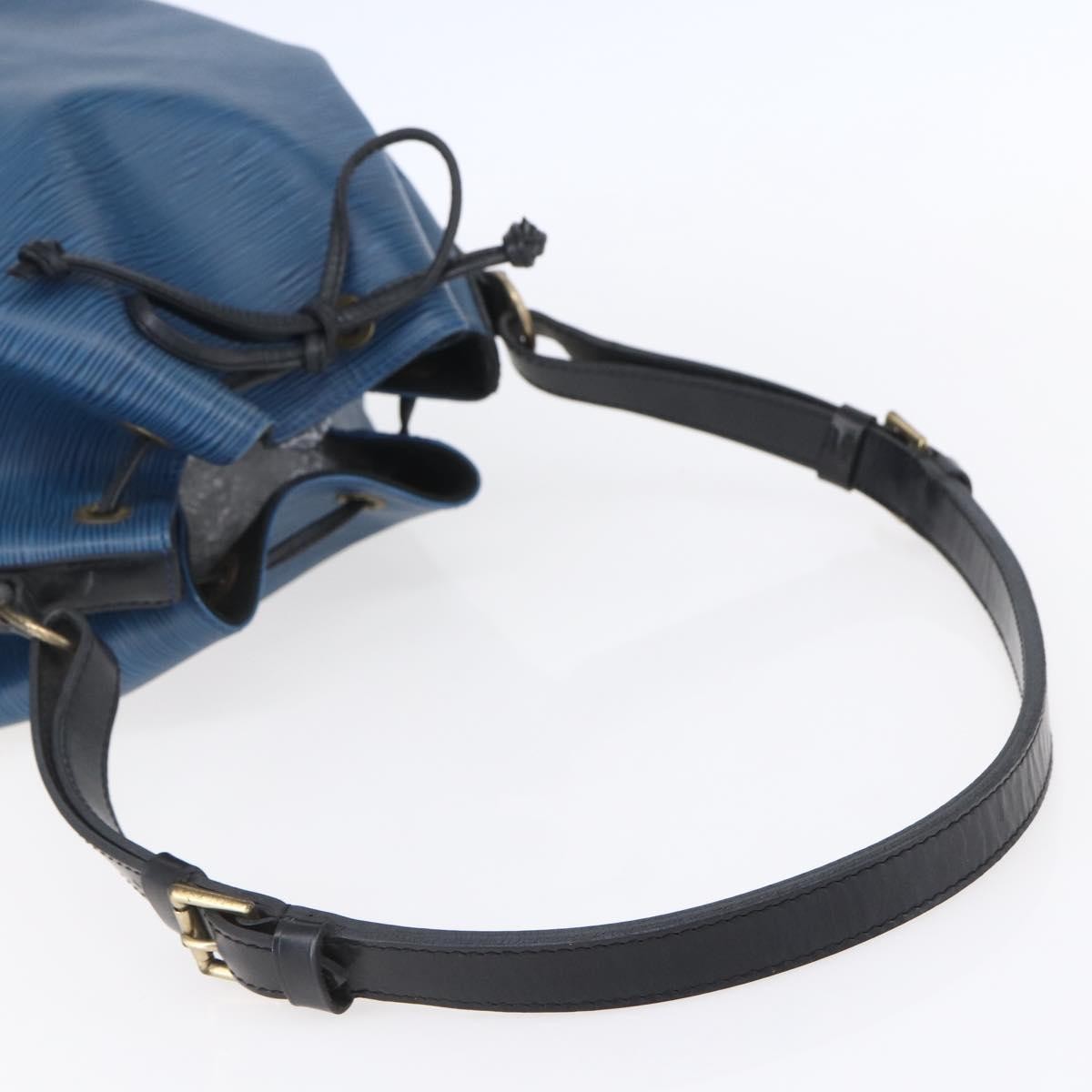 Louis Vuitton Petit Noe Handbag Epi Leather, BLUE, LEATHER, Shoulder bag