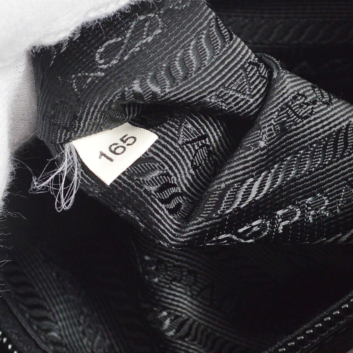 Prada Buckle Messenger Bag Tessuto, BLACK, NYLON, Shoulder bag