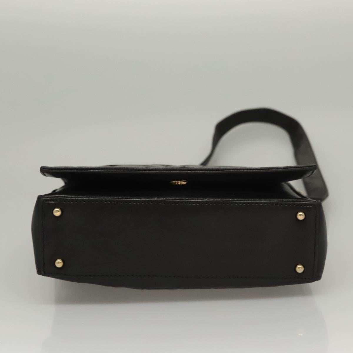 Chanel Chocolate Bar CC Shoulder Bag Quilted Leather, Black, Leather, Shoulder Bag