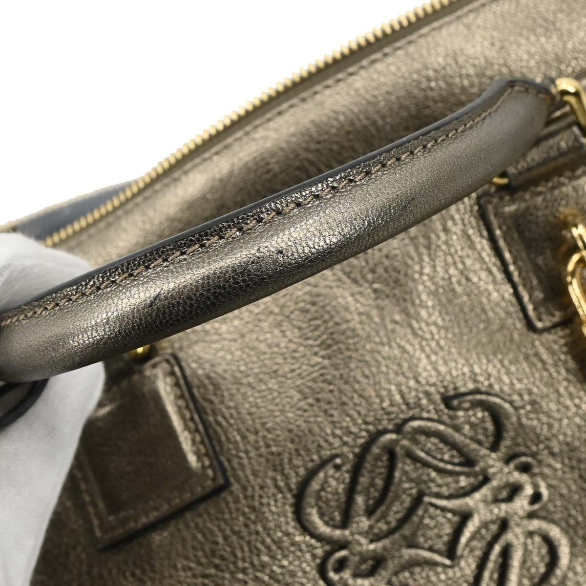 Loewe Amazona Bag Leather, GOLD, LEATHER, Handbag