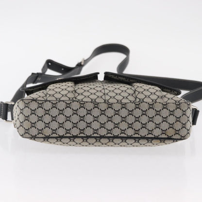Celine Vintage Macadam Shoulder Bag Canvas and Leather, GRAY, CANVAS, Shoulder bag