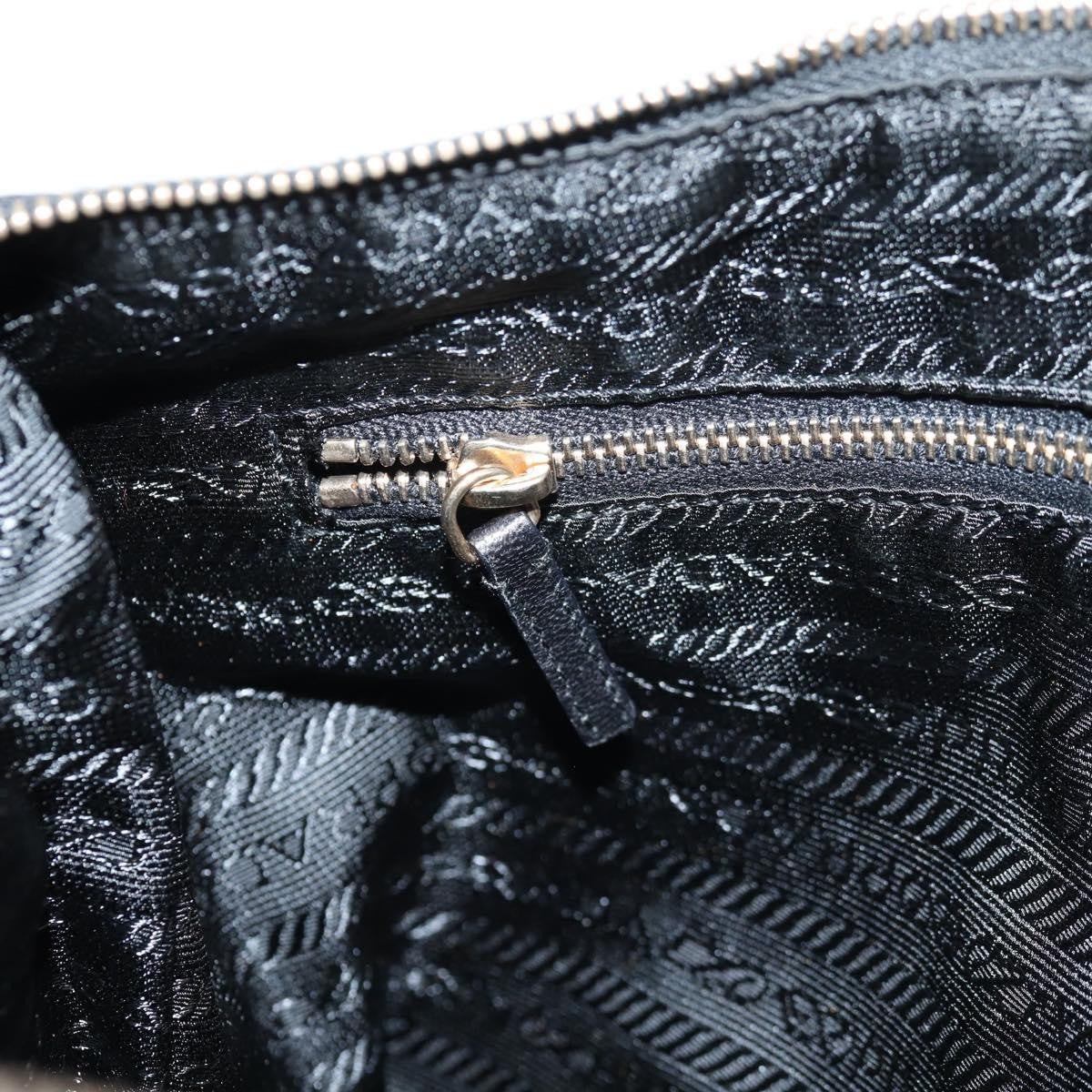 Prada Double Chain Hobo Nylon, BLACK, NYLON, Shoulder bag