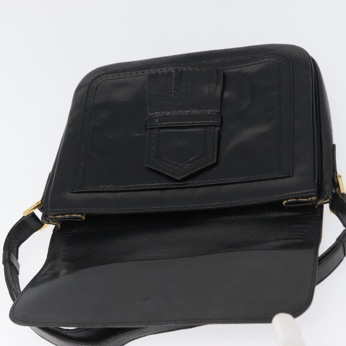 Saint Laurent Vintage Shoulder Bag Leather, BLACK, LEATHER, Shoulder bag