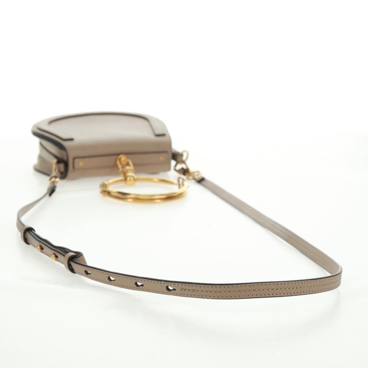 Chloe Nile Crossbody Bag Leather, BEIGE, LEATHER, Shoulder bag